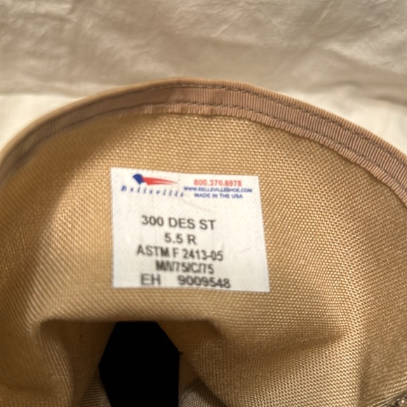 ladies or men’s Military Steel Toe tan leather size 5.5, runs large - Picture 8 of 12